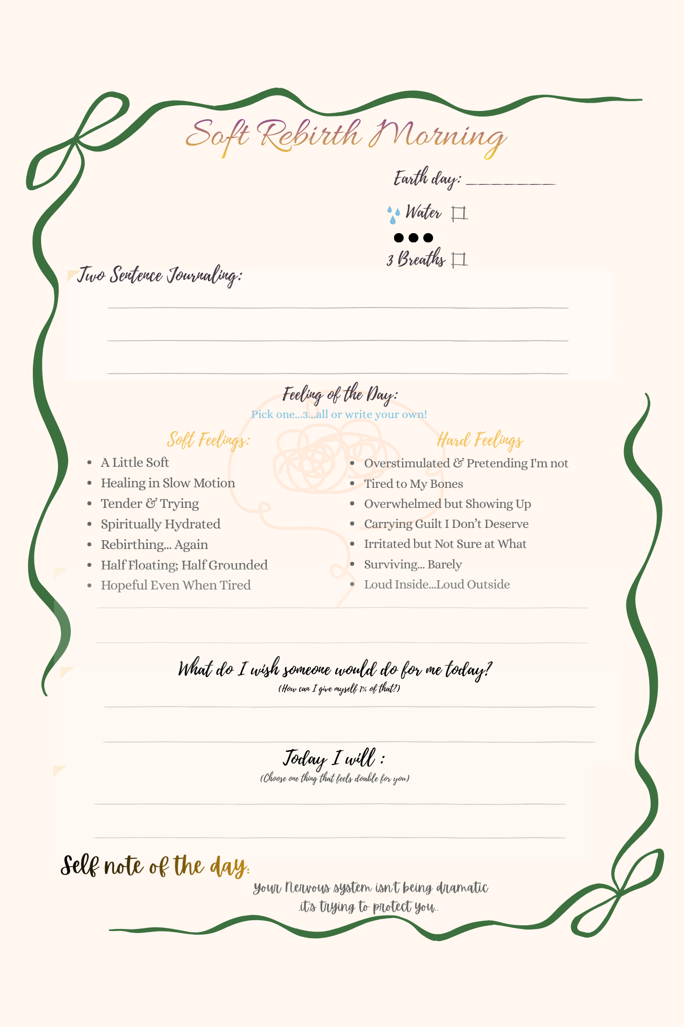 The Soft Rebirth Journal